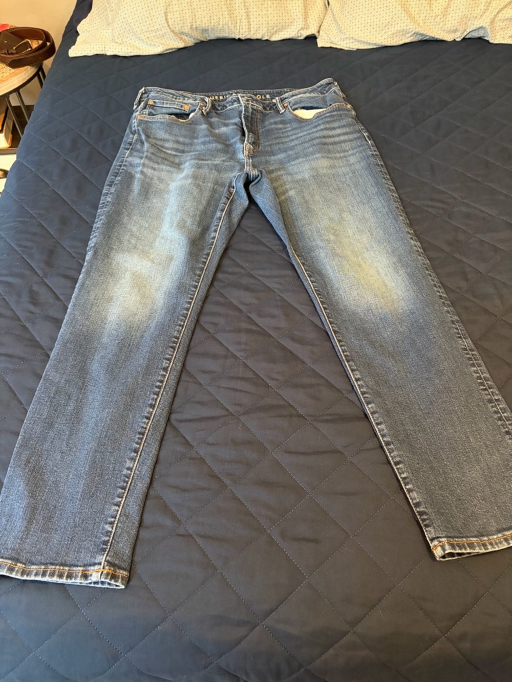 American Eagle Outfitters Athletic Fit Dark Blue Jeans